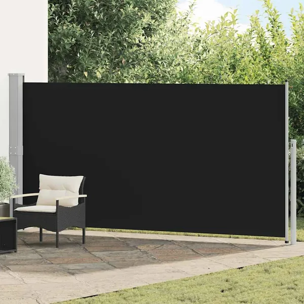Auvent latéral rétractable 160 x 500 cm Noir