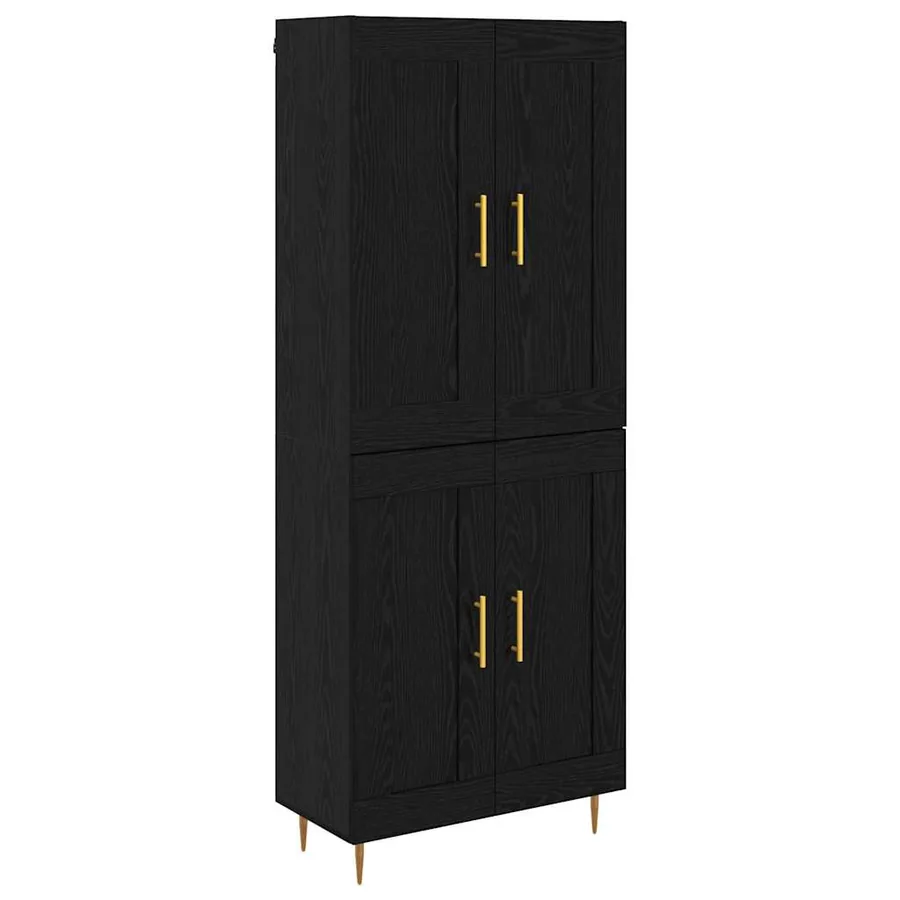 Haut Armoire Chêne noir 69,5 x 34 x 180 cm Bois d'ingénierie - 2