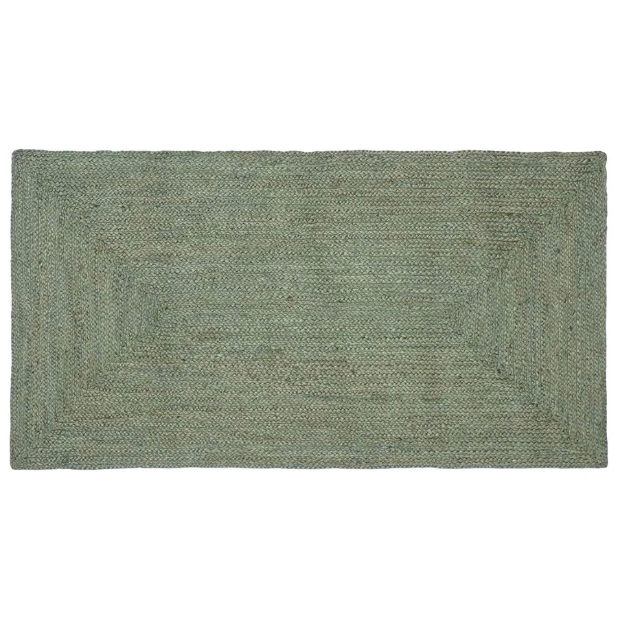 Tapis de surface Rectangulaire Vert olive 80 x 150 cm Jute