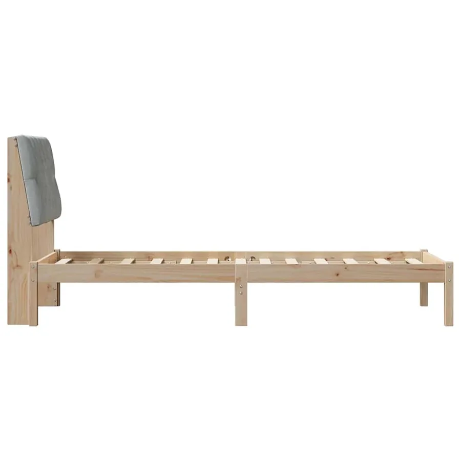 Cadre de lit avec tête de lit rembourrée Marron 75 x 190 cm - 6