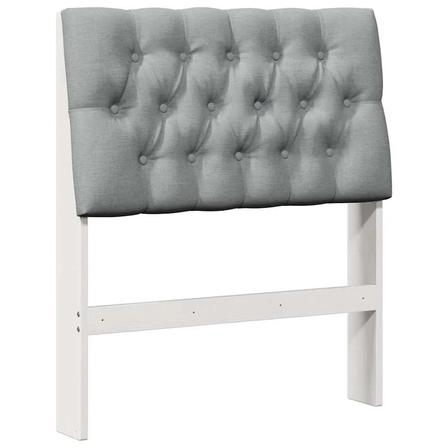 Tête de lit capitonnée Gris clair 75 cm Pin massif - 2