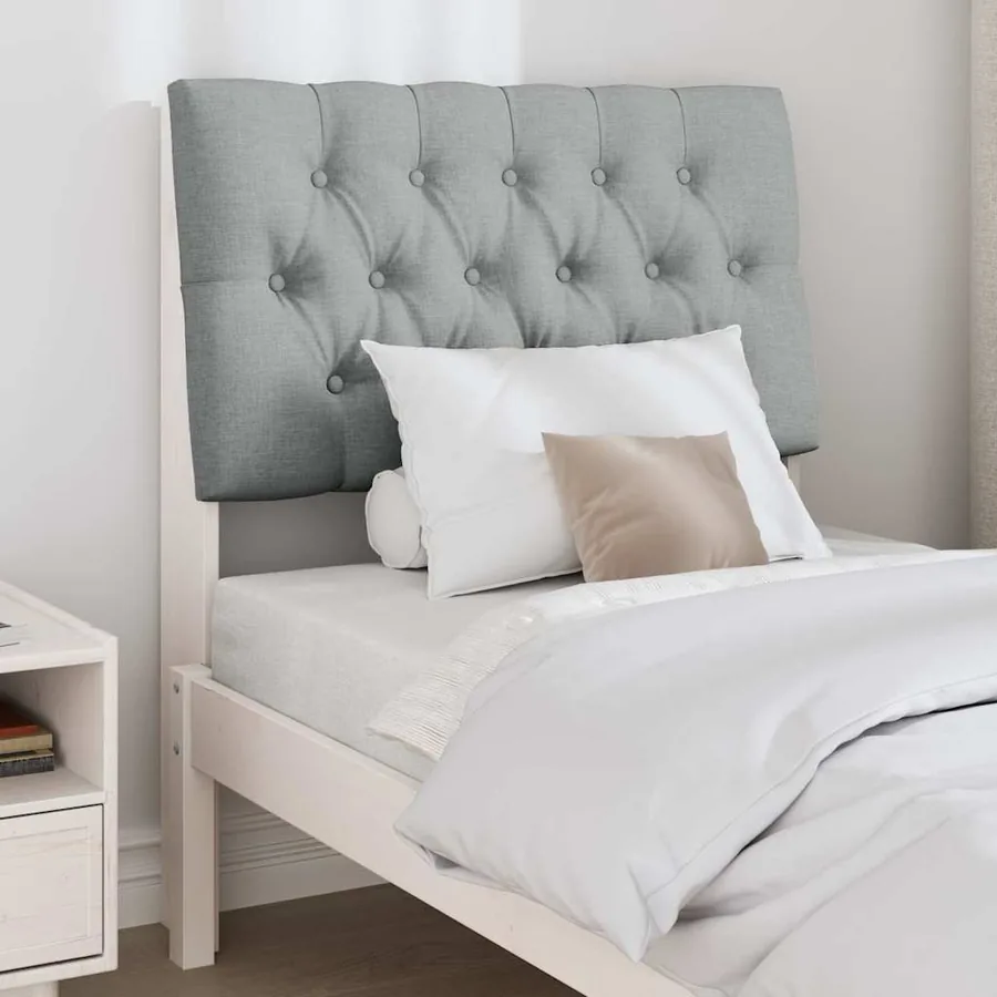 Tête de lit capitonnée Gris clair 75 cm Pin massif - 3