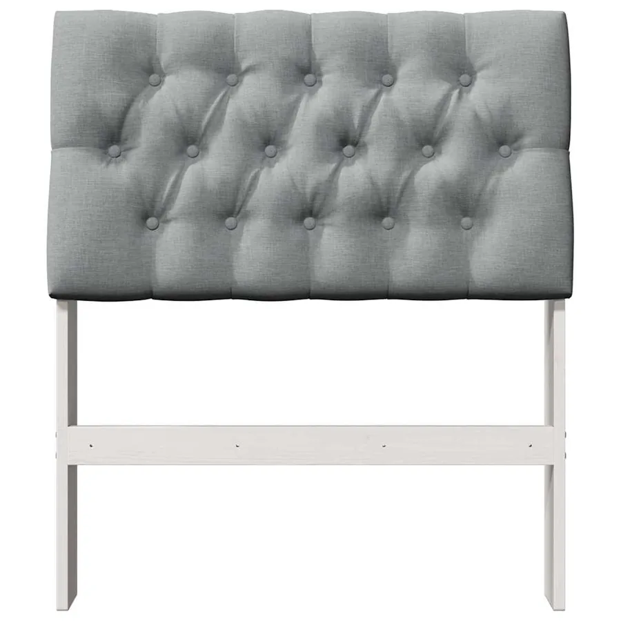 Tête de lit capitonnée Gris clair 75 cm Pin massif - 4