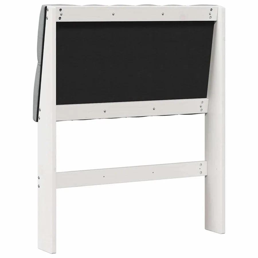 Tête de lit capitonnée Gris clair 75 cm Pin massif - 6