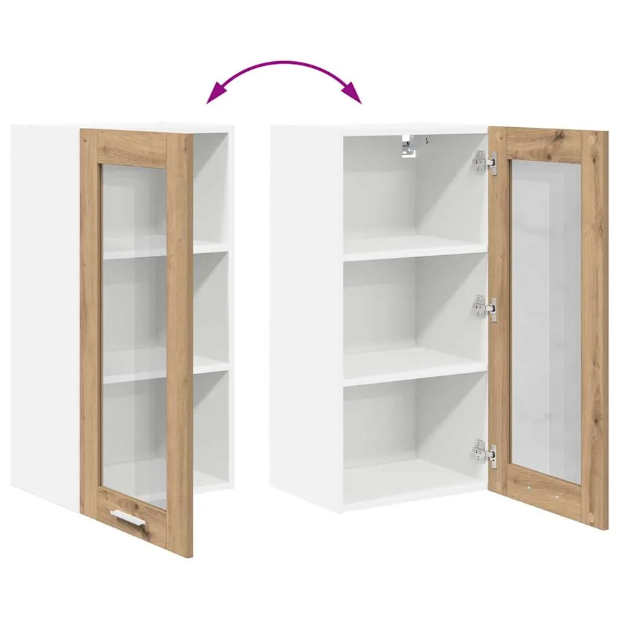 Armoire suspendue avec stockage Chêne artisanal 40 x 31 x 80 cm - 11