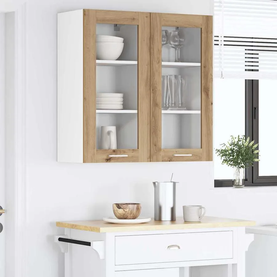 Armoire suspendue avec stockage Chêne artisanal 40 x 31 x 80 cm - 4
