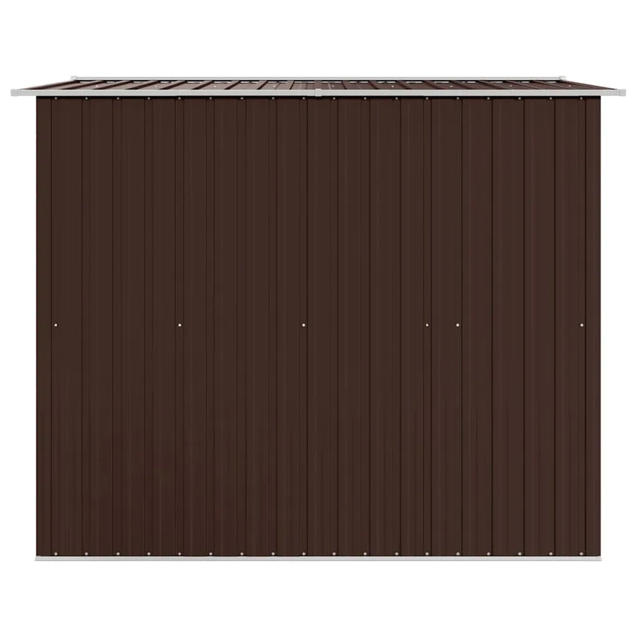 Abri de stockage pour jardin Marron 257x205x178 cm Acier - 5