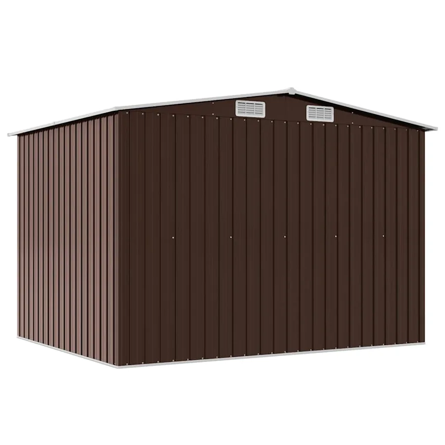 Abri de stockage pour jardin Marron 257x205x178 cm Acier - 6