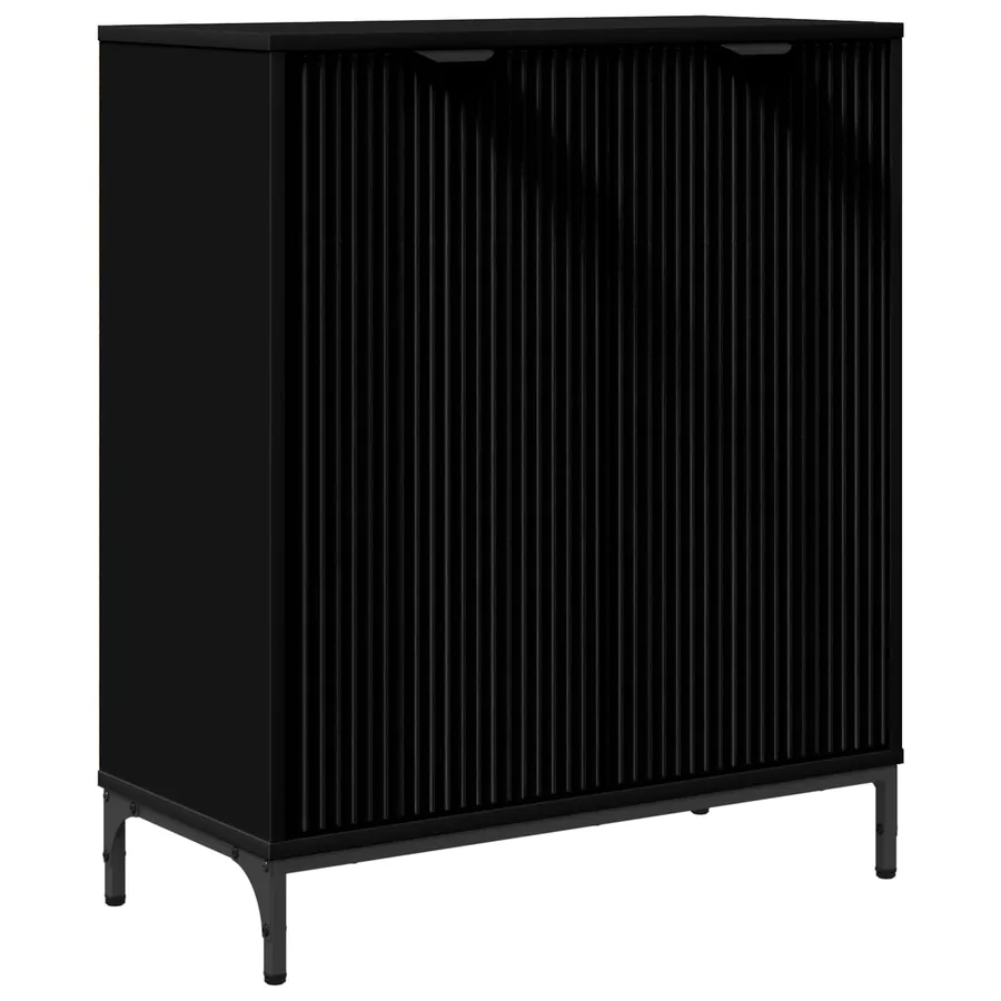 Buffet Noir 69,5 x 33 x 82 cm Bois d'ingénierie - 2