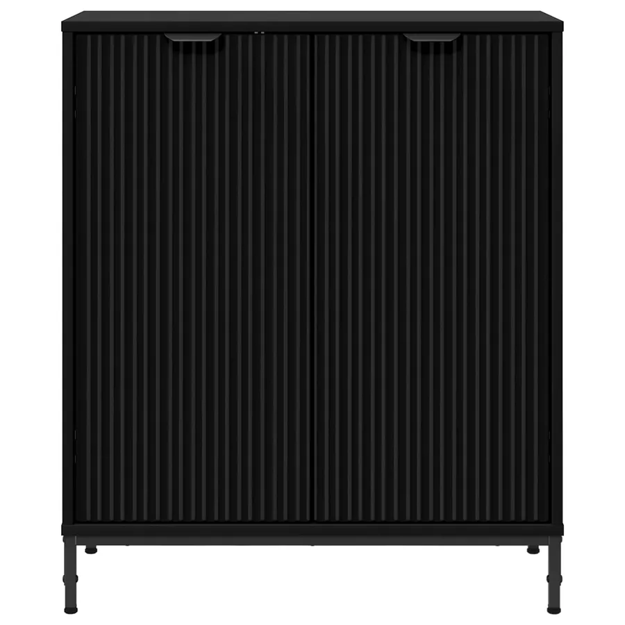 Buffet Noir 69,5 x 33 x 82 cm Bois d'ingénierie - 6