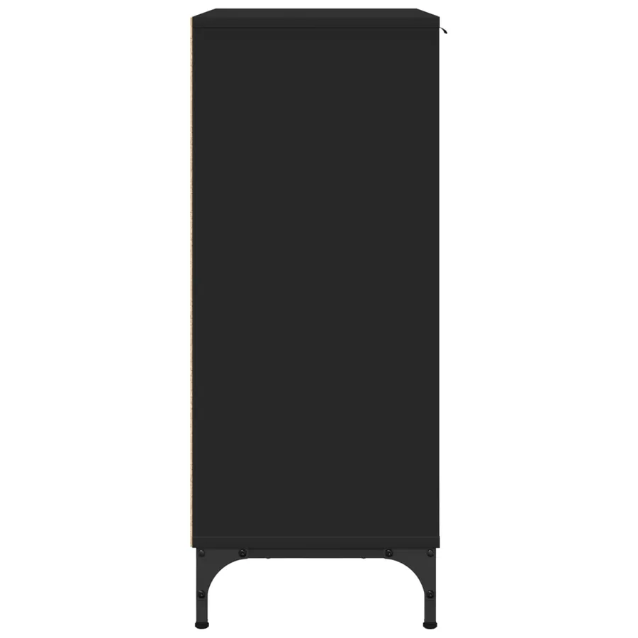 Buffet Noir 69,5 x 33 x 82 cm Bois d'ingénierie - 7
