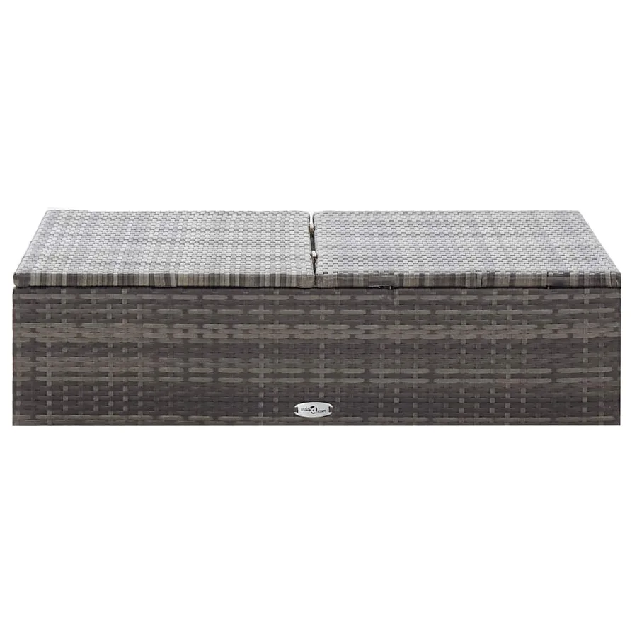 Salon de jardin 2 pcs avec coussins Résine tressée Gris - 14