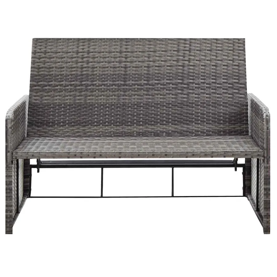 Salon de jardin 2 pcs avec coussins Résine tressée Gris - 16