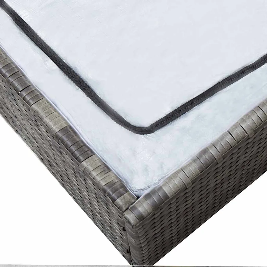 Salon de jardin 2 pcs avec coussins Résine tressée Gris - 17