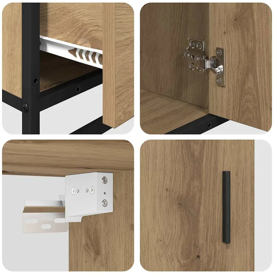 Ensemble de mobilier de salle de bain 3 pc Chêne artisanal - 11