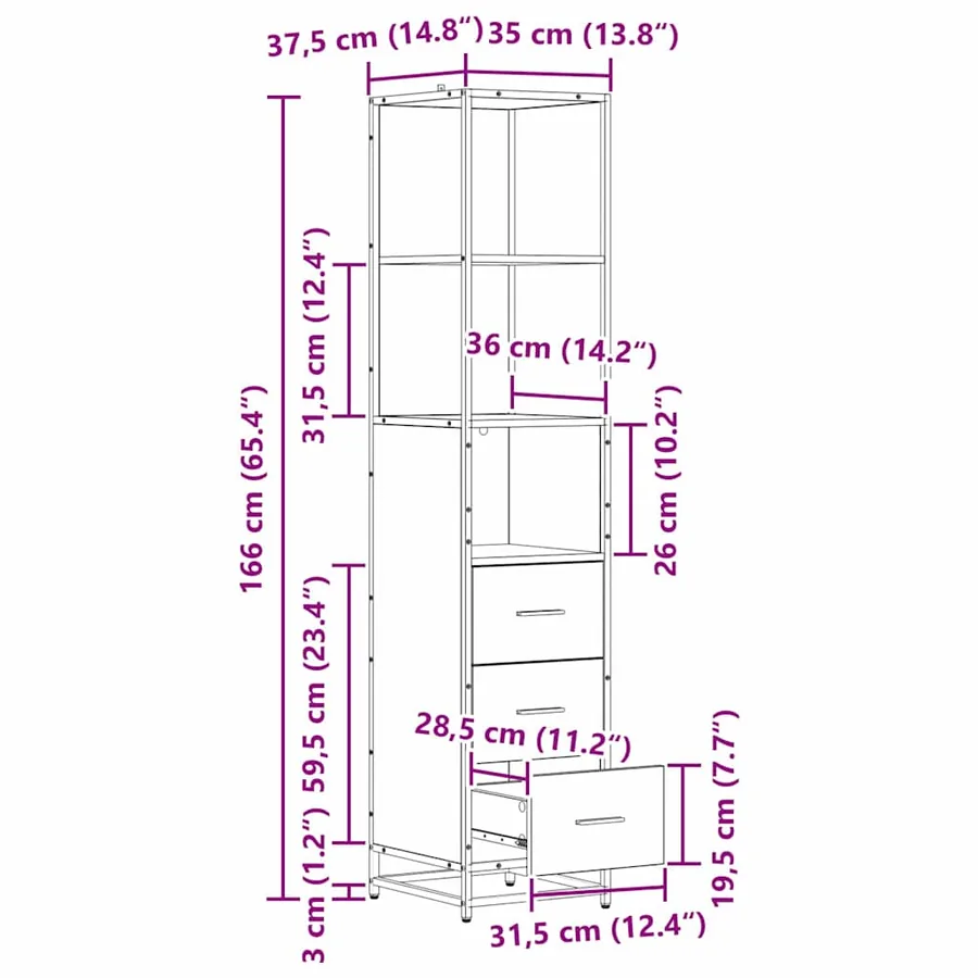 Ensemble de mobilier de salle de bain 3 pc Chêne artisanal - 17