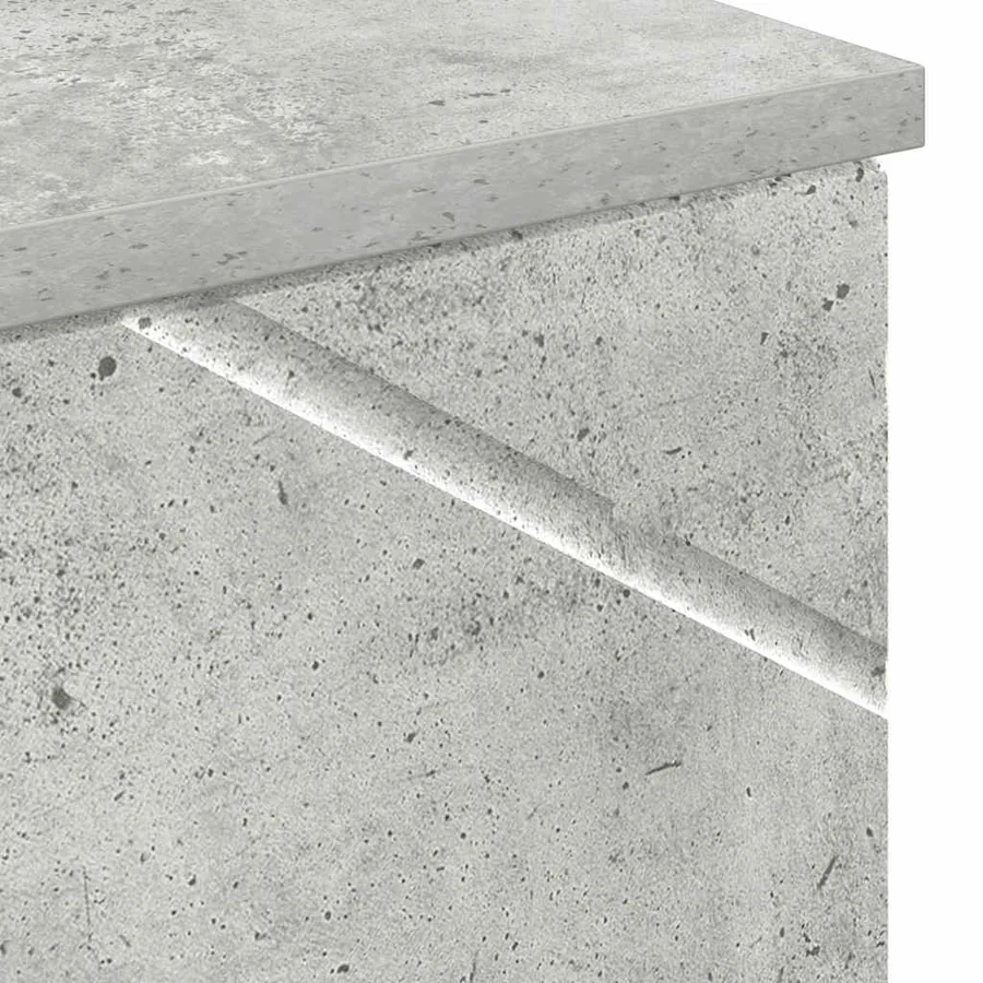 Cabinet de salle de bain avec porte Gris béton 30 x 35 x 192 cm - 11