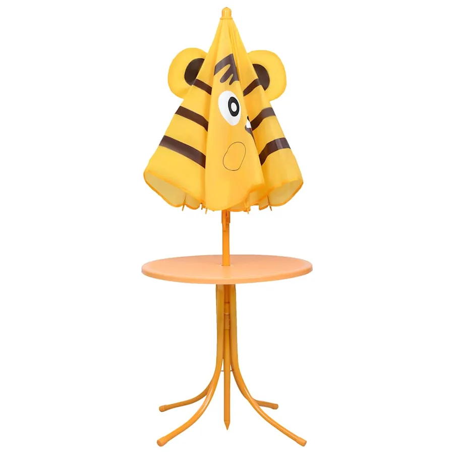 Ensemble de bistro avec parasol pour enfants 3 pcs Jaune - 3