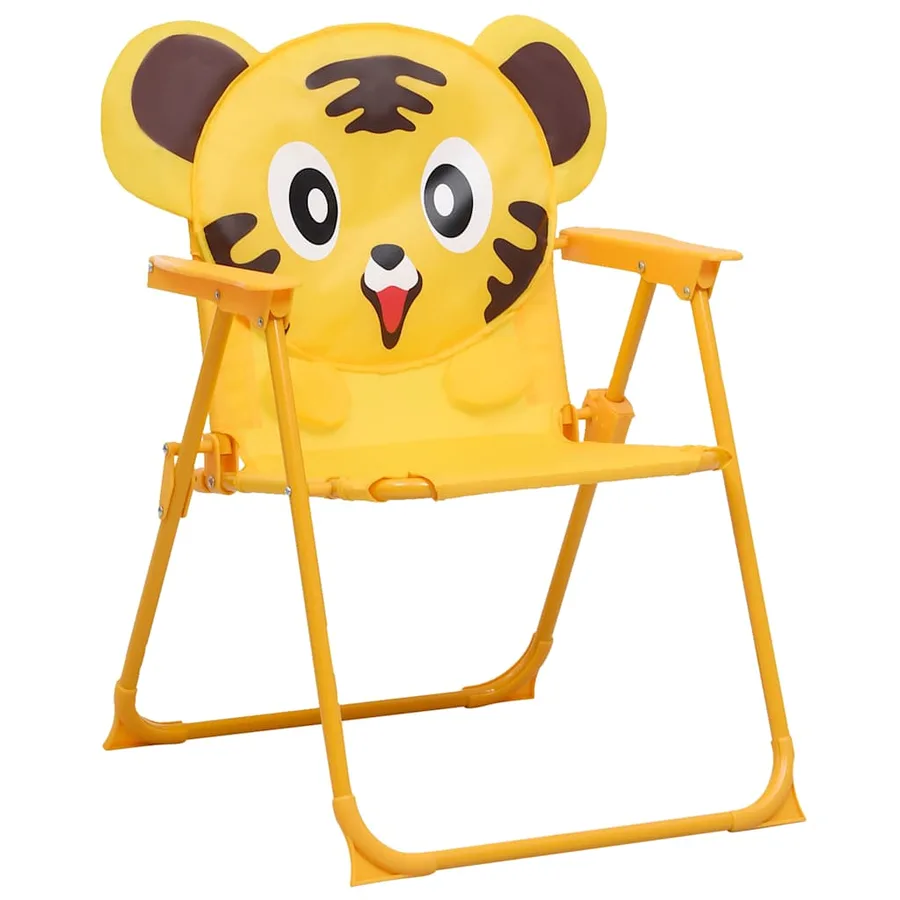 Ensemble de bistro avec parasol pour enfants 3 pcs Jaune - 4