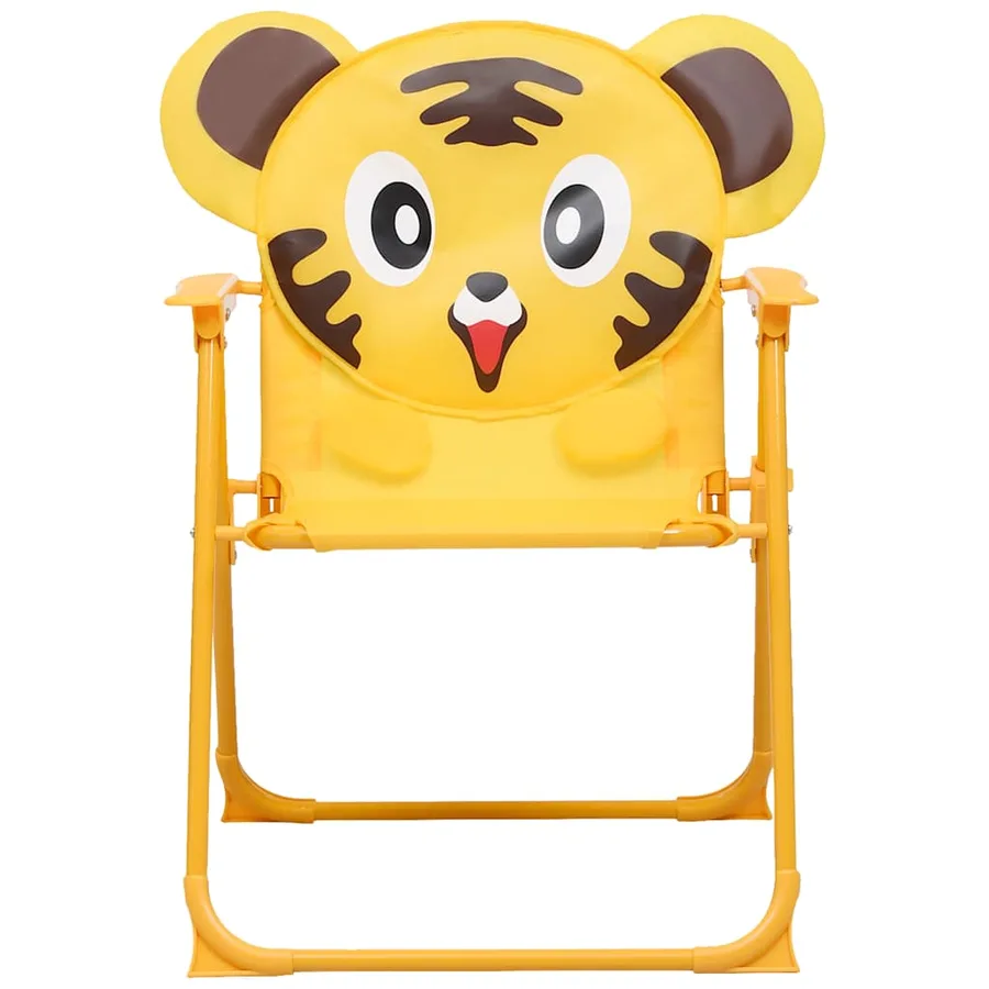 Ensemble de bistro avec parasol pour enfants 3 pcs Jaune - 5