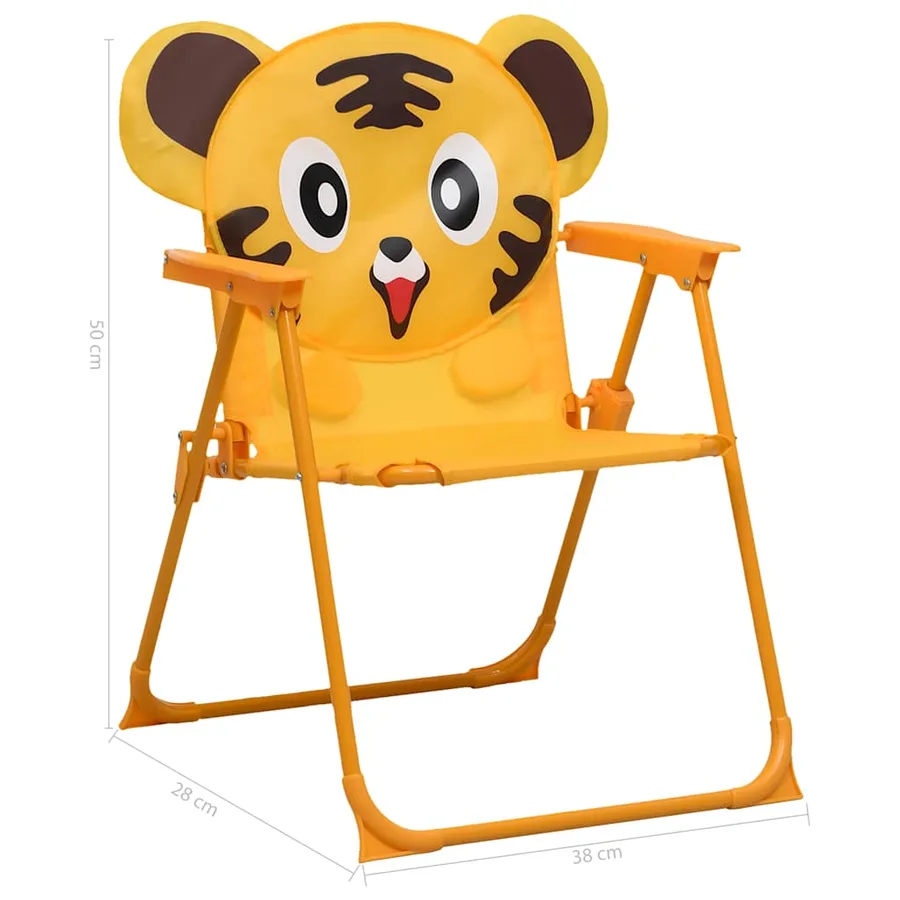Ensemble de bistro avec parasol pour enfants 3 pcs Jaune - 9