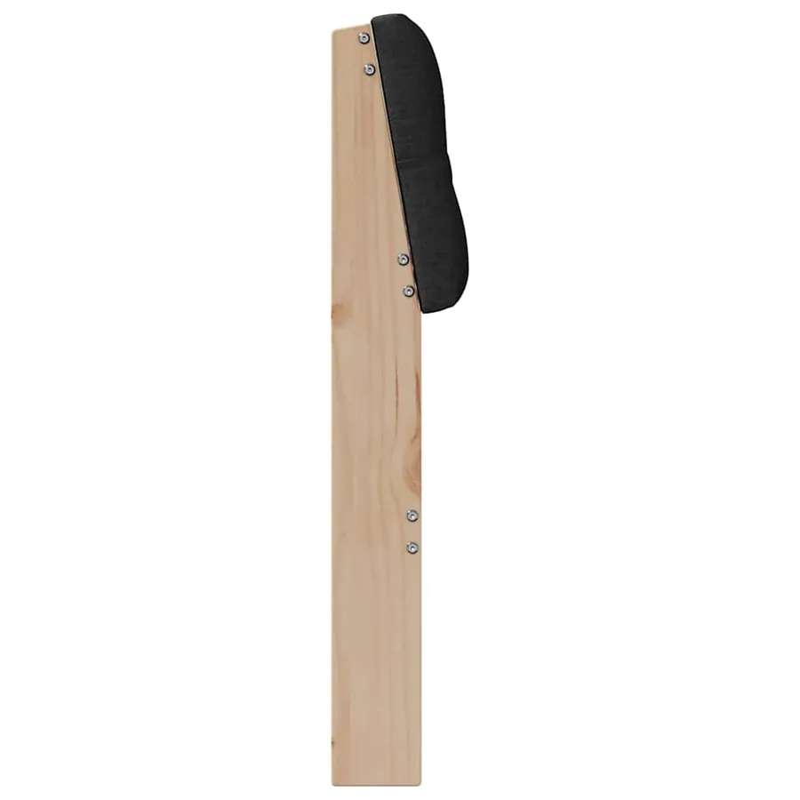 Tête de lit capitonnée Noir 100 cm Pin massif - 5
