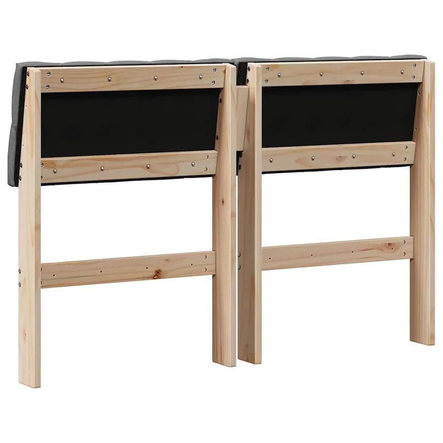 Tête de lit capitonnée Gris foncé 120 cm Pin massif - 6
