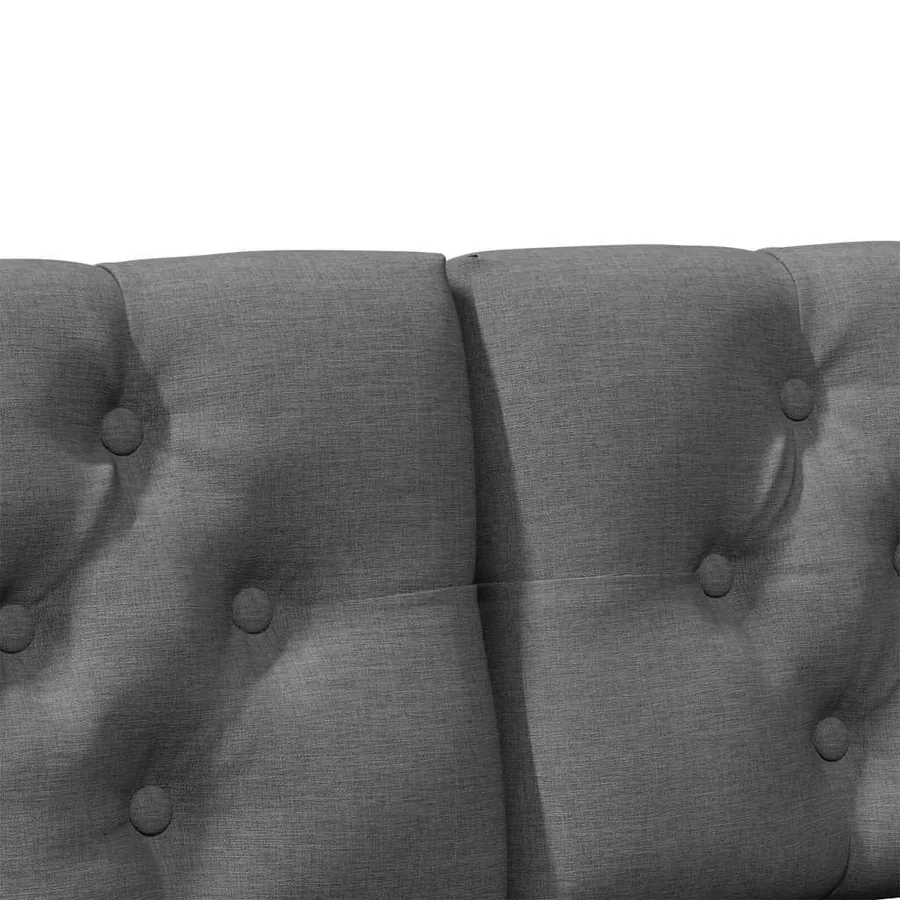 Tête de lit capitonnée Gris foncé 120 cm Pin massif - 7