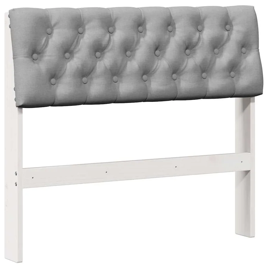 Tête de lit capitonnée Gris clair 90 cm Pin massif - 2