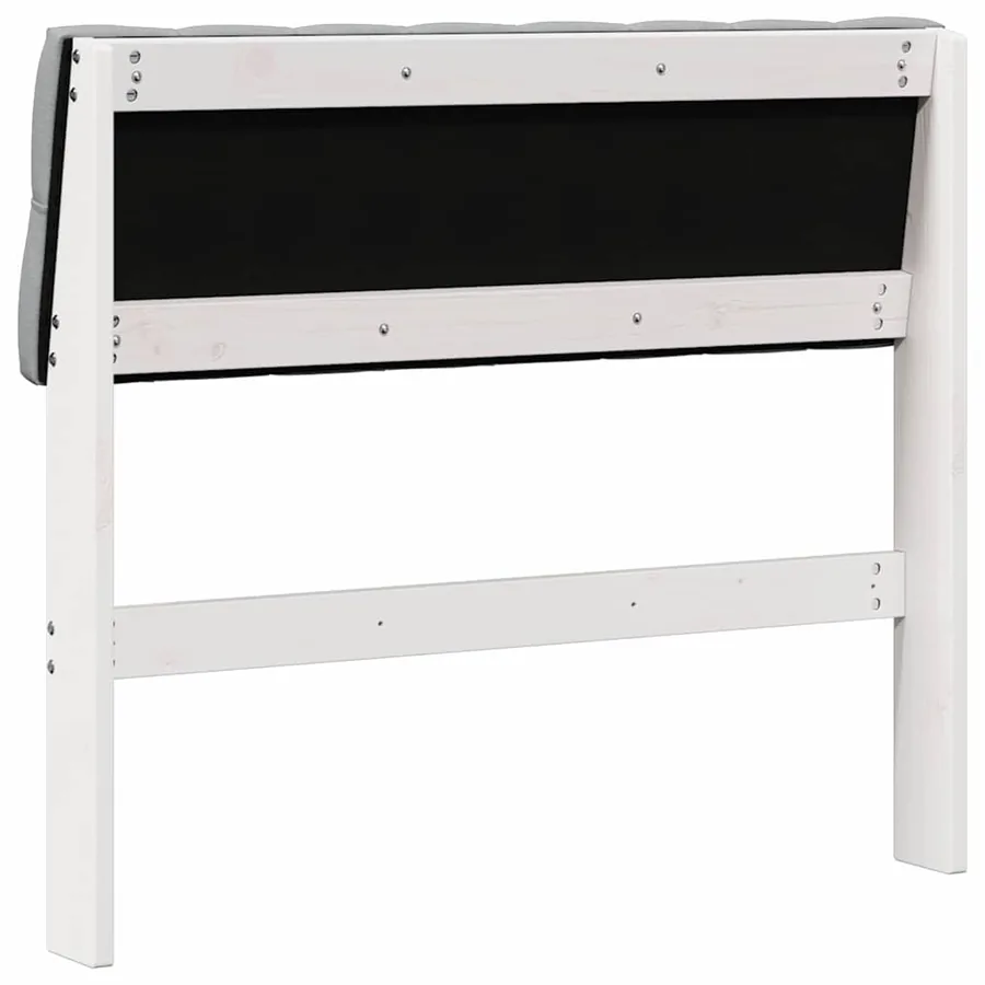 Tête de lit capitonnée Gris clair 90 cm Pin massif - 6