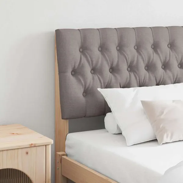 Tête de lit capitonnée Taupe 180 cm Pin massif