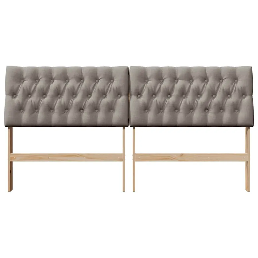 Tête de lit capitonnée Taupe 180 cm Pin massif - 4