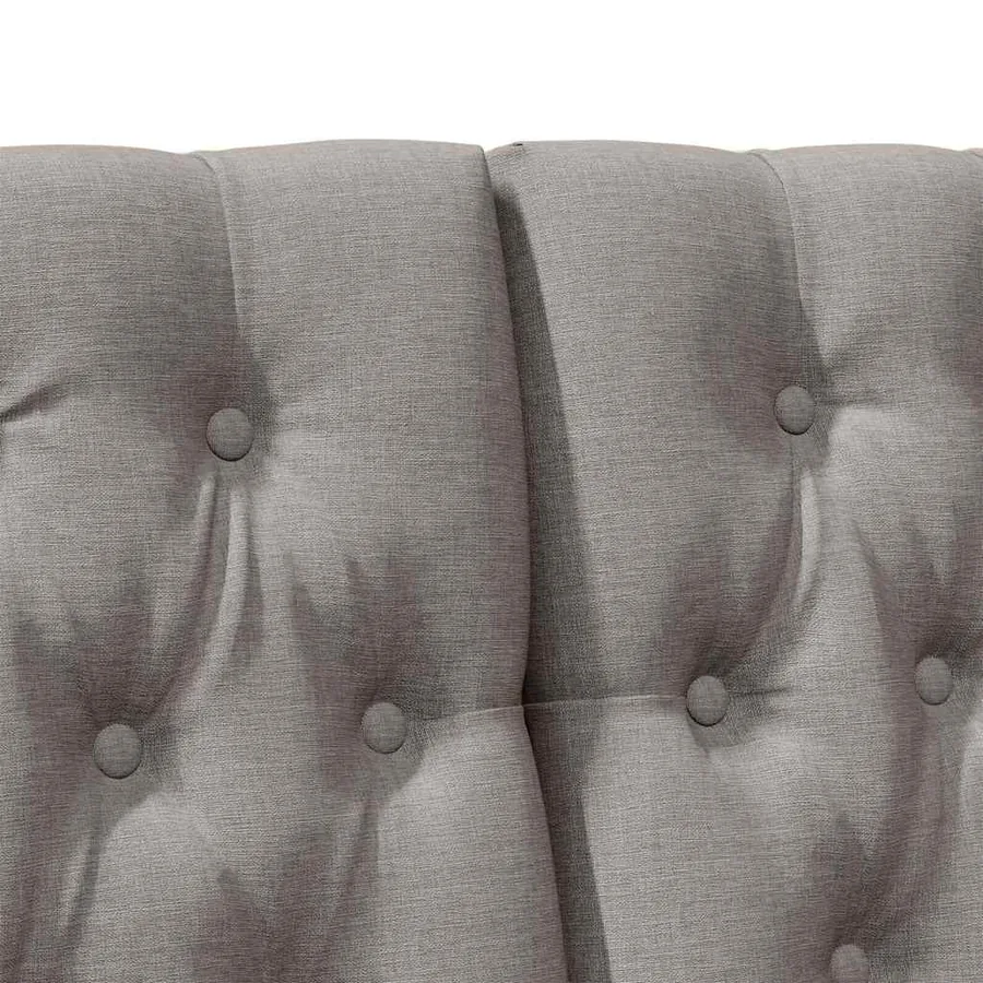 Tête de lit capitonnée Taupe 180 cm Pin massif - 7