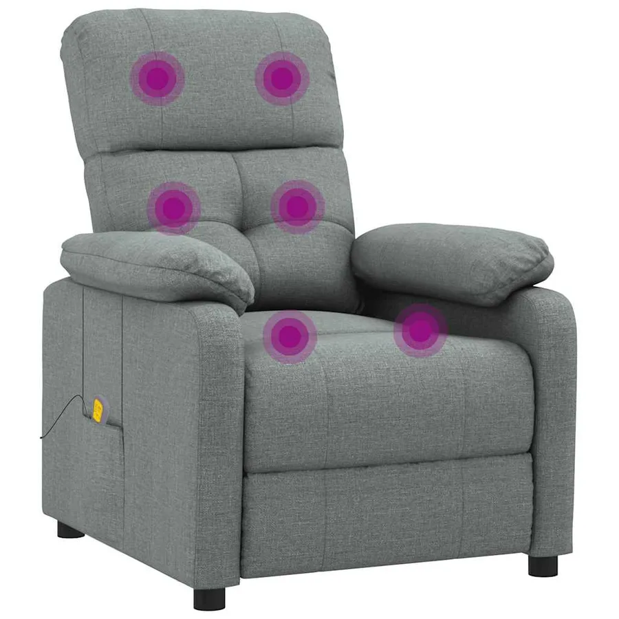 Fauteuil de massage Gris foncé Tissu - 7