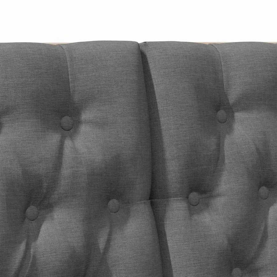 Tête de lit capitonnée Gris foncé 120 cm Pin massif - 7
