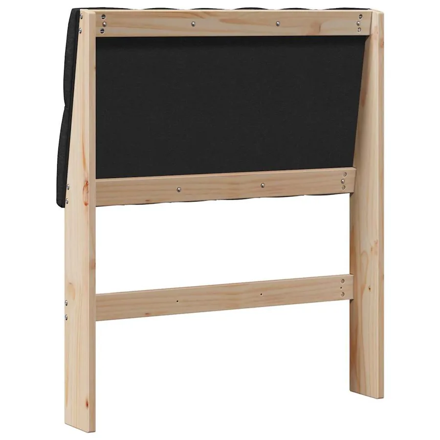 Tête de lit capitonnée Noir 75 cm Pin massif - 6