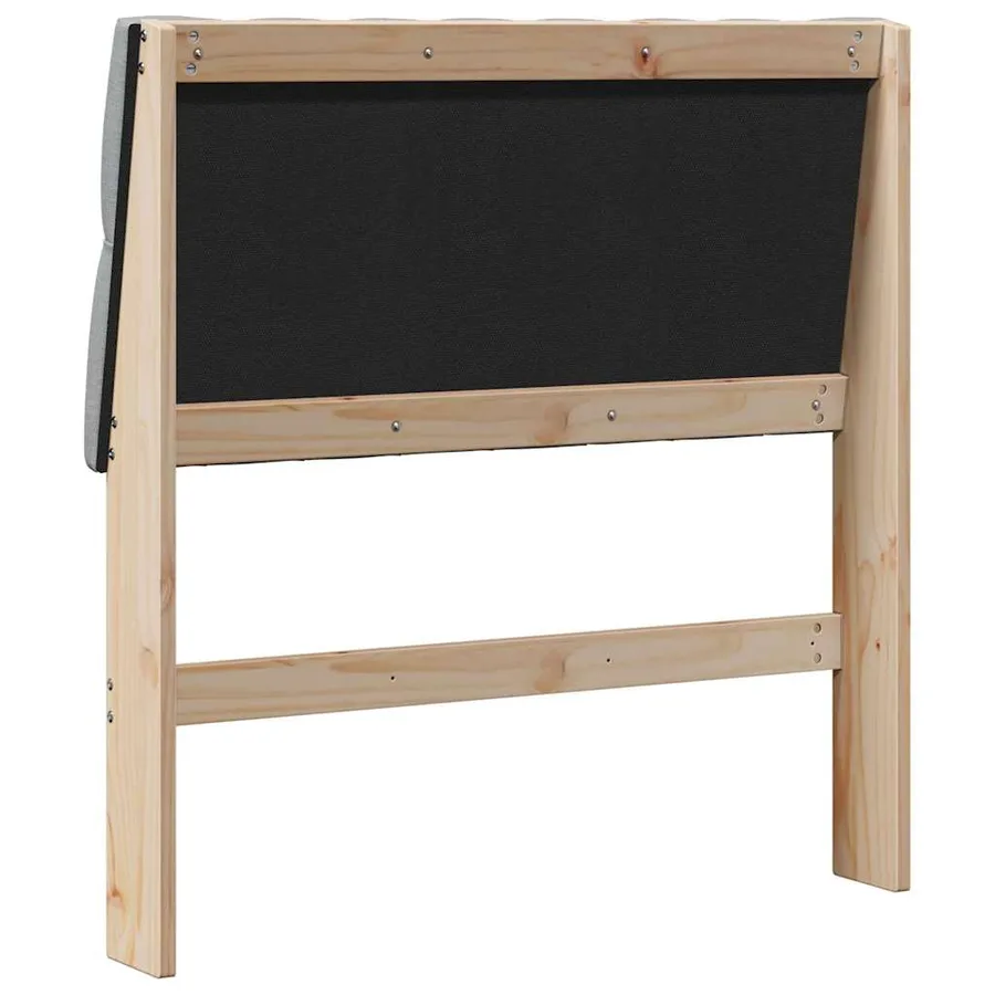 Tête de lit capitonnée Gris clair 90 cm Pin massif - 6
