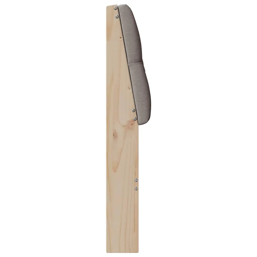Tête de lit capitonnée Taupe 80 cm Pin massif - 5