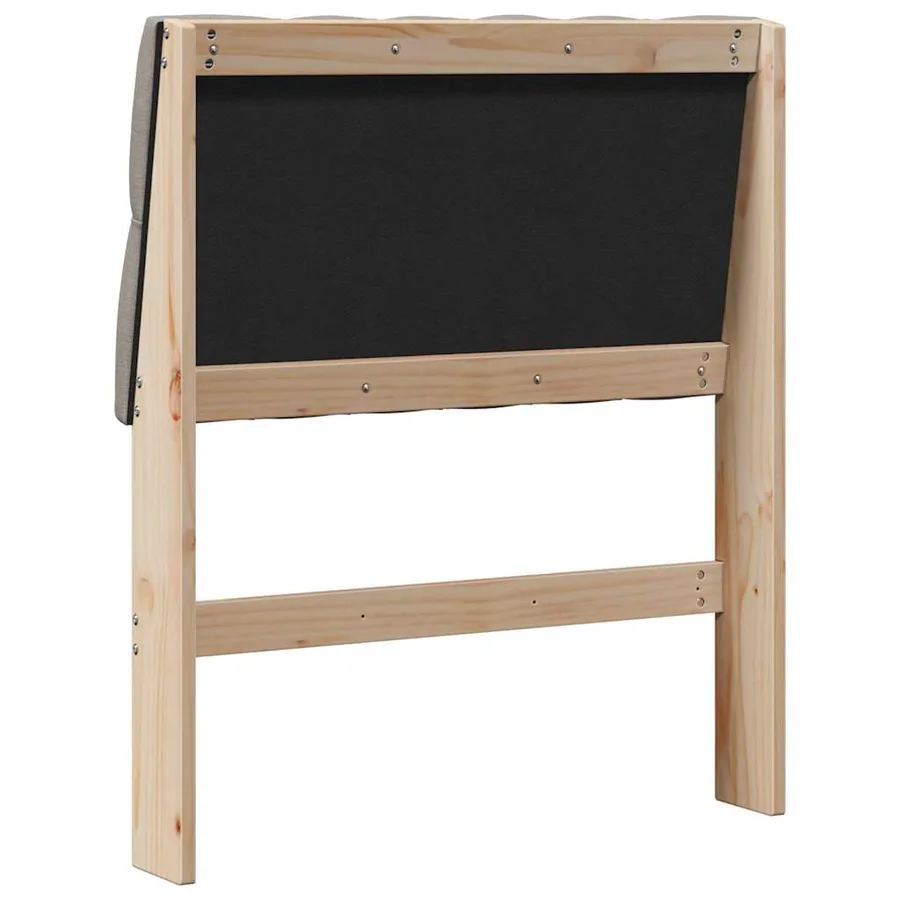 Tête de lit capitonnée Taupe 80 cm Pin massif - 6