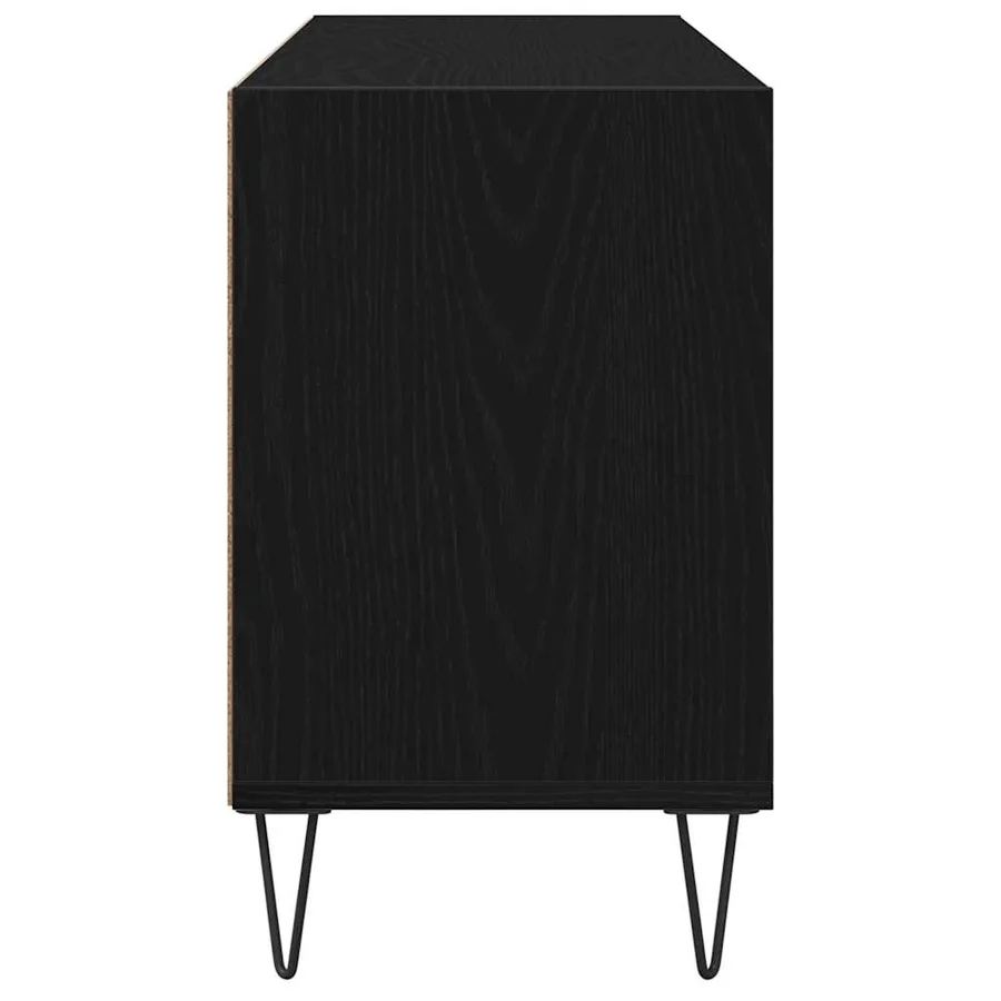 Meuble TV Chêne noir 103,5 x 30 x 50 cm Bois d'ingénierie - 6
