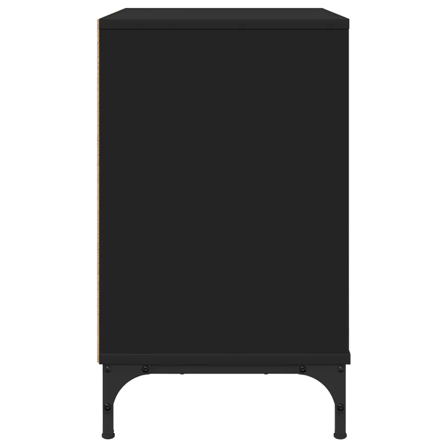 Table de chevet Noir 63,5 x 36 x 61 cm Bois d'ingénierie - 7