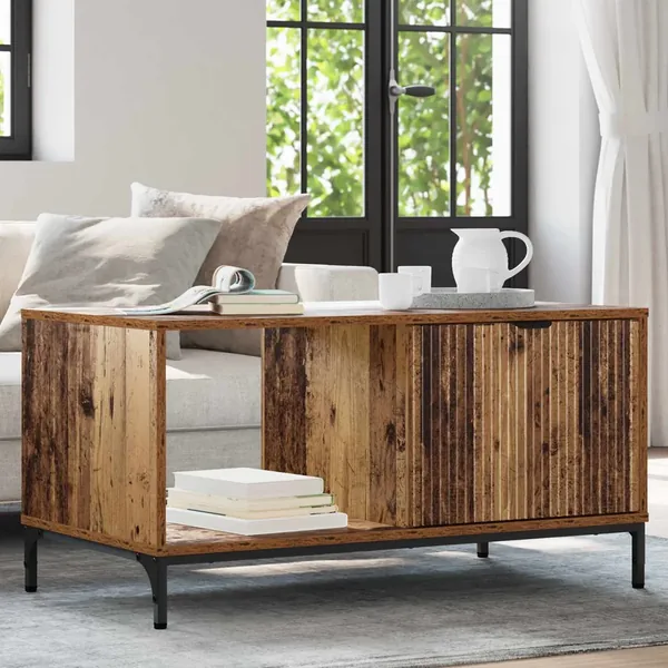 Table basse Bois ancien 90 x 49 x 46 cm Bois d'ingénierie
