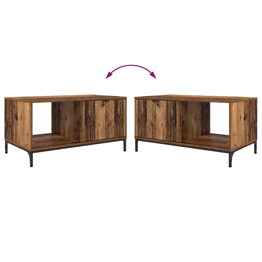 Table basse Bois ancien 90 x 49 x 46 cm Bois d'ingénierie - 12
