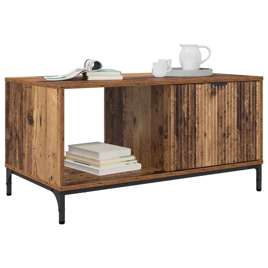 Table basse Bois ancien 90 x 49 x 46 cm Bois d'ingénierie - 3