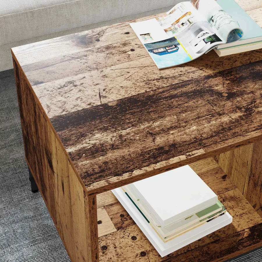 Table basse Bois ancien 90 x 49 x 46 cm Bois d'ingénierie - 4