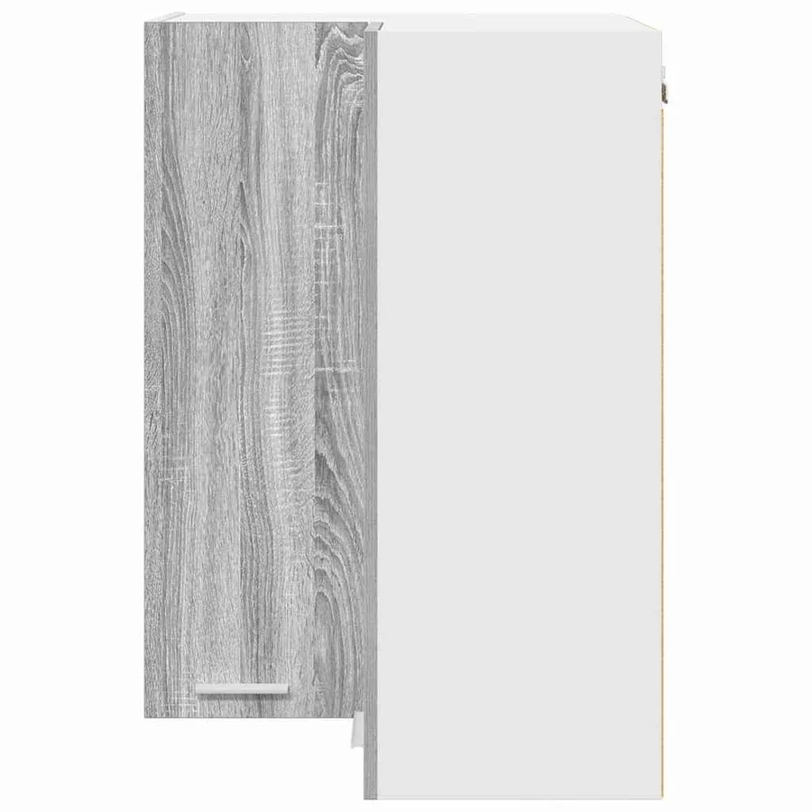 Armoire suspendue Gris Sonoma et Blanc 57 x 57 x 80 cm - 6