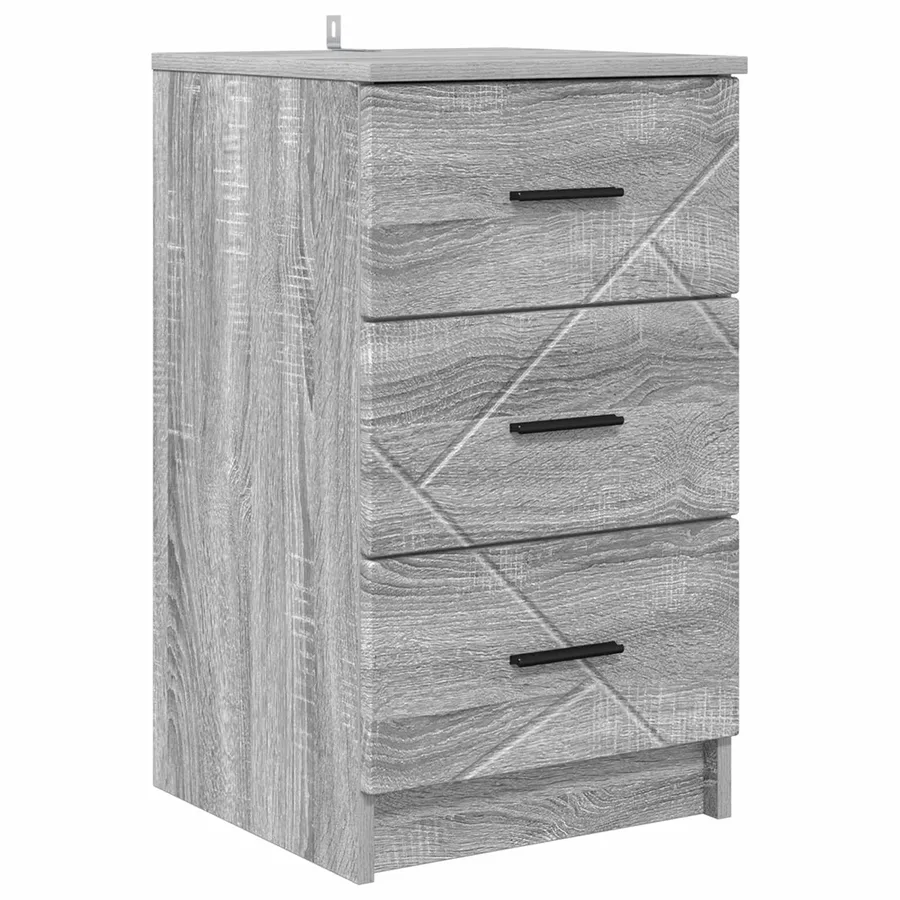 Cabinet de chevet Sonoma gris 38 x 38 x 66 cm Bois d'ingénierie - 2
