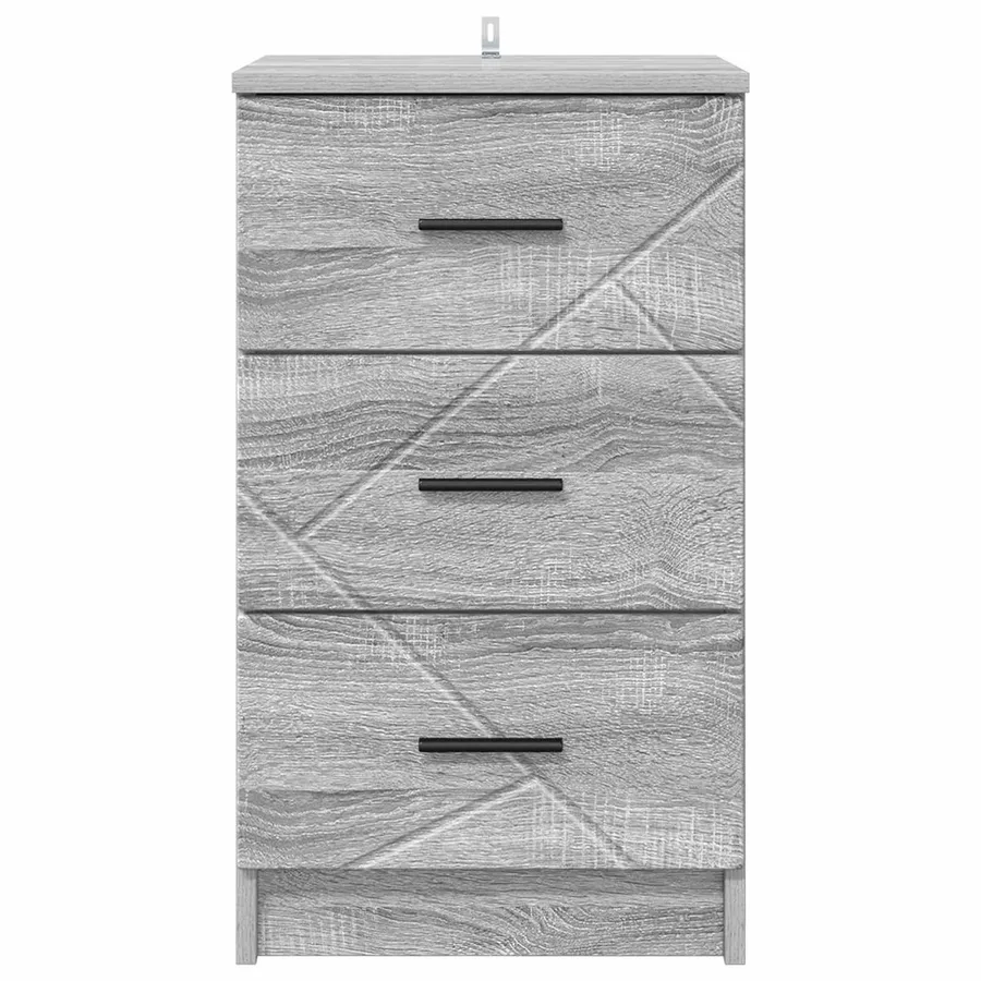 Cabinet de chevet Sonoma gris 38 x 38 x 66 cm Bois d'ingénierie - 6