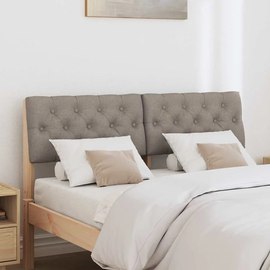 Tête de lit capitonnée Taupe 120 cm Pin massif - 3