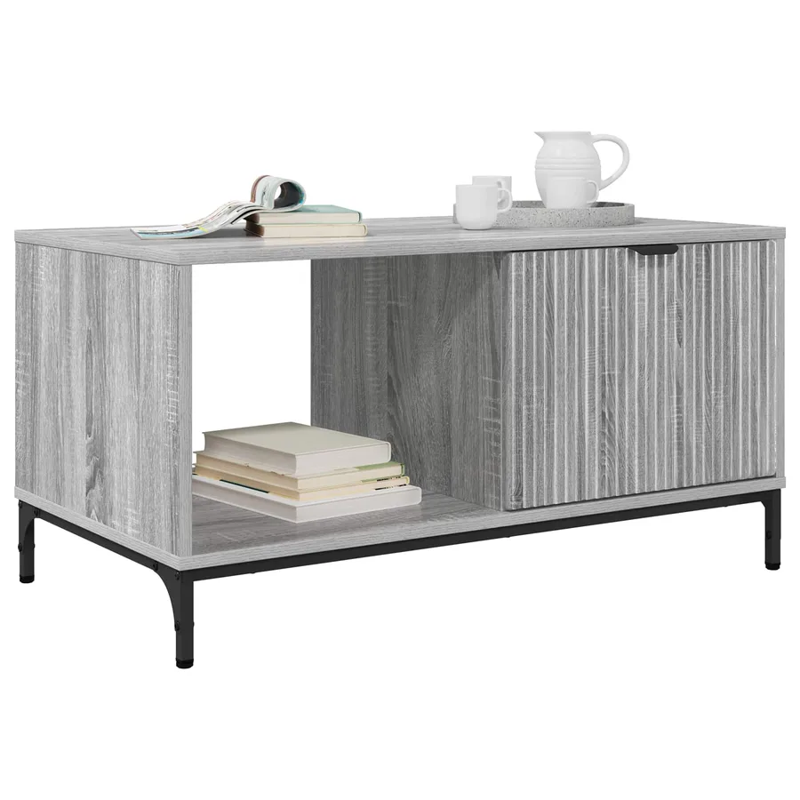 Table basse Gris Sonoma 90 x 49 x 46 cm Bois d'ingénierie - 3